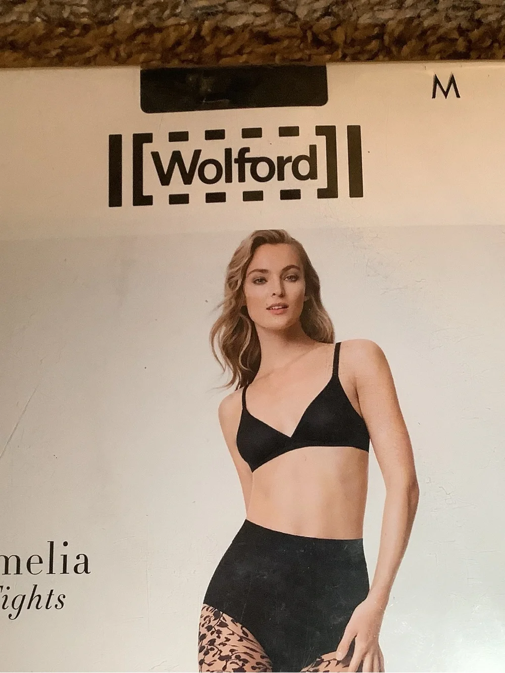 Wolford Amelia tights, floral design, color black/black, size: M
